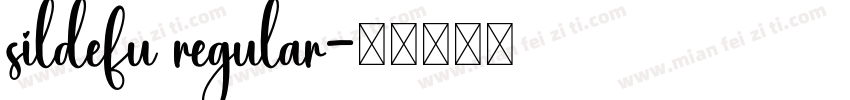 sildefu regular字体转换